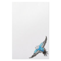 Blue Budgerigar Parakeet Stationery