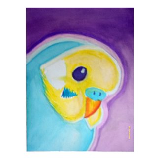 Blue Budgie print