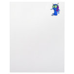 Blue Bug Like Alien on Phone Personalized Letterhead