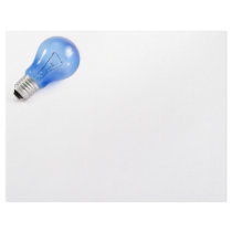 Blue bulb letterhead template