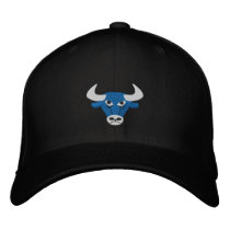 Blue Bull Cap Embroidered Baseball Cap