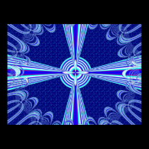 Blue Bullseye Masculine Room Accent Poster posters