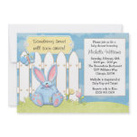 Blue Bunny Baby Shower Invitation