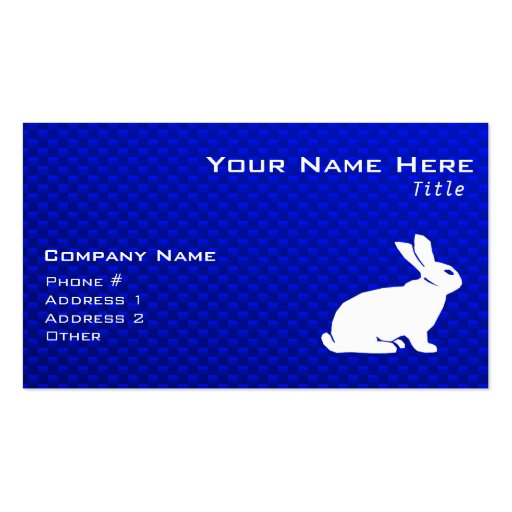 Blue Bunny Business Card (front side)