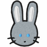 blue bunny face embroidered shirts
