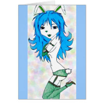 Blue Bunny Girl cards by KrisT33s Blue Bunny Girl cards