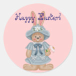 Blue Bunny - Happy Easter Stickers