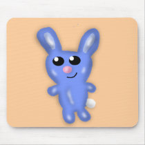 Blue Bunny Mousepad mousepads