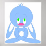 Blue Bunny Poster