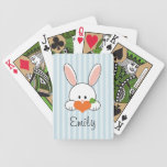 Blue Bunny Rabbit Bicycle® Playing Cards