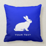Blue Bunny Throw Pillow