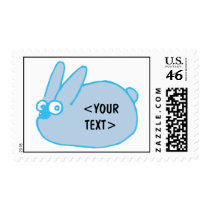 Blue Bunny, <YOUR TEXT> postage