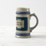 Blue Burlap Coffee Mugs