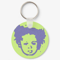 Blue Bushy Baby keychains