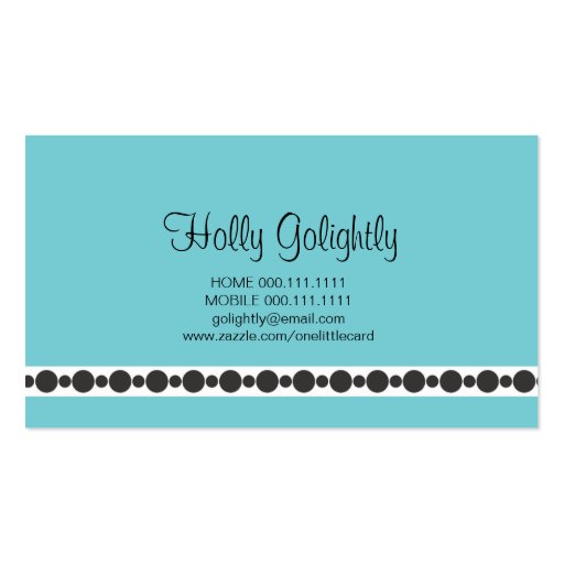 Blue Business Card (front side)