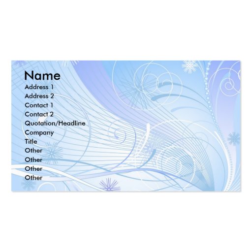 blue business card template (front side)