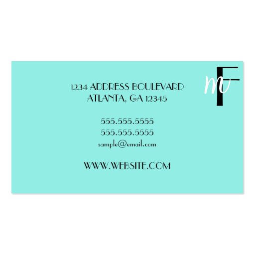 Blue Business Card Template (back side)