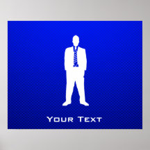 Blue Business Suit Poster