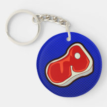 Blue Butcher's Steak Keychain