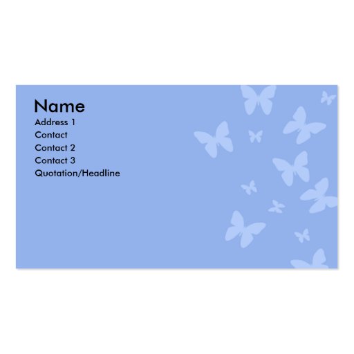 Blue Butterflies Business Card