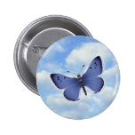 Blue Butterflies Button