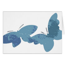 Blue butterflies card
