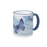 Blue Butterflies Coffee Mugs