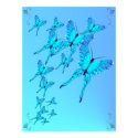Blue Butterflies Poster posters