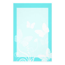 Blue butterflies Stationery