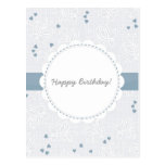 blue butterflies with hearts postcards