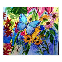 Blue Butterflly's Garden posters by patsarts Blue Butterflly's Garden posters
