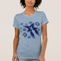 Blue Butterfly Blossoms Tee t-shirts by elledeegee Blue Butterfly Blossoms Tee t-shirts