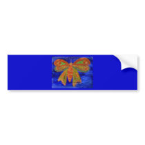 Blue Butterfly bumper stickers by eelkat Blue Butterfly bumper stickers