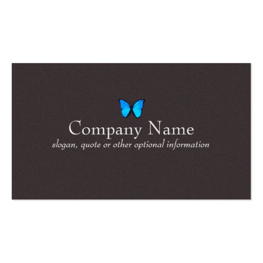 Blue Butterfly Business Card (front side)
