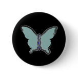 Blue Butterfly Button