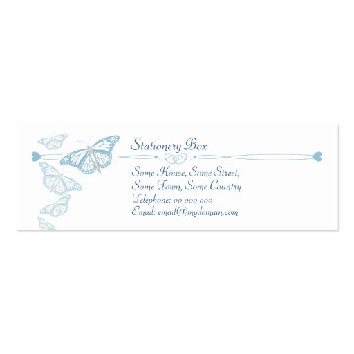 Blue Butterfly Calling Cards Business Card