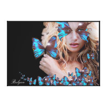 BLUE BUTTERFLY GALLERY WRAP CANVAS