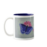 BLUE BUTTERFLY CROSS STITCH COFFEE MUGS