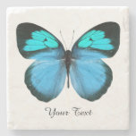 Blue Butterfly Custom Stone Coaster