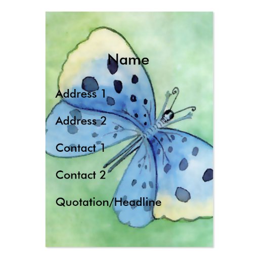Blue Butterfly - Customize Business Card Templates (front side)