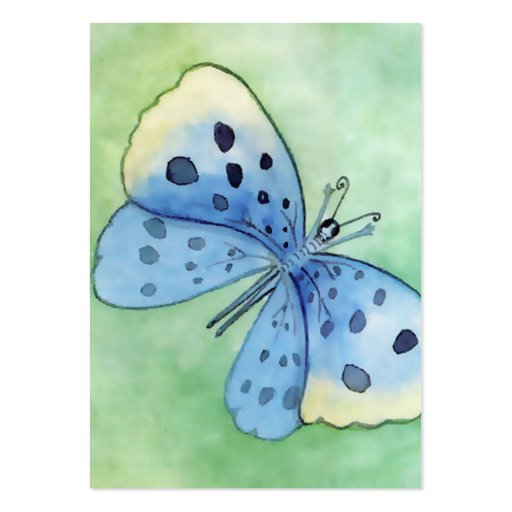 Blue Butterfly - Customize Business Card Templates (back side)