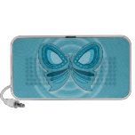 Blue butterfly doodle speakers