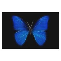 Blue Butterfly Flying Insect Stationery