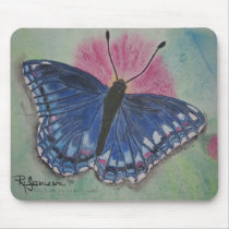 BLUE BUTTERFLY IN A MEADOW mousepads
