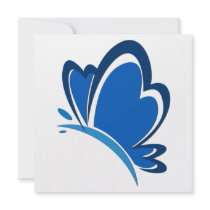 Blue Butterfly Invitations