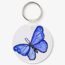 Blue Butterfly Keychain