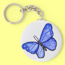 Blue Butterfly Keychain