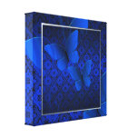 Blue Butterfly Kisses Decor Canvas Print