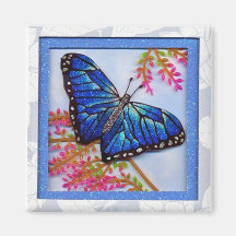 Blue Butterfly magnet