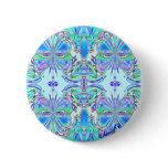"Blue Butterfly Mandala" Button